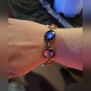 Galaxy Bracelet & Earrings Matching Set, New In Package